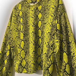 neon green snake skin shirt